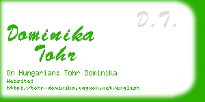 dominika tohr business card